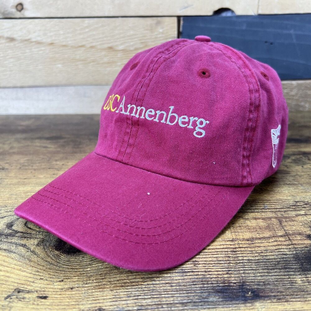 USC Annenberg Embroidered Maroon Adjustable Strap-Back Hat Baseball Cap